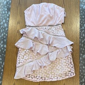 Pink Selfie Leslie strapless dress